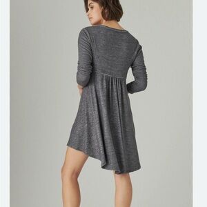 NWT Lucky Brand Cloud Jersey Babydoll Dress, Dark Gray, Size Small